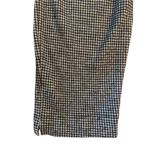 Women XL Bryn Walker Pull-On Houndstooth Print Wool Blend Pants Black White - Picture 3 of 8